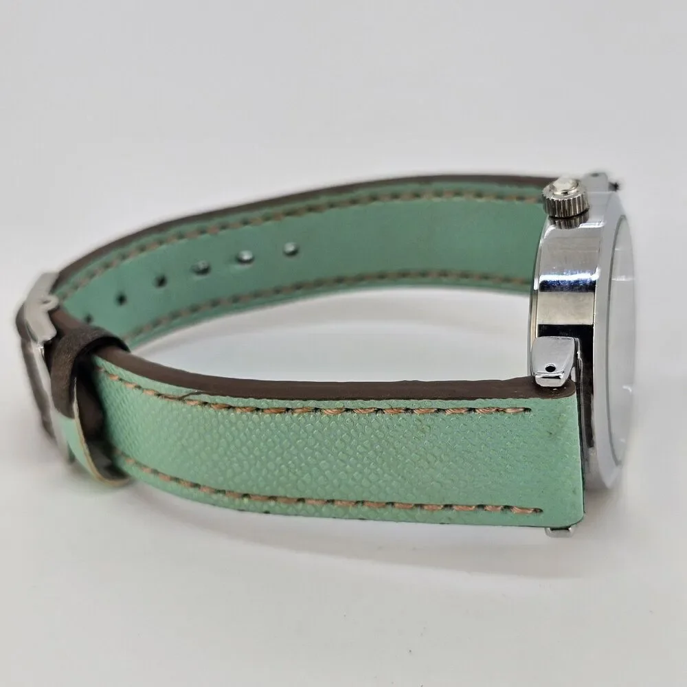 Premier Designs Women Watch Reversible Bands‎ 35MM Brown Green Bands New Battery